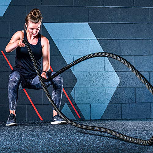 METIS Cuerda de Batalla │Battle Rope de Fitness │ Longitud 9m/12m/15m Grosor 38/50mm (9m, 38mm)