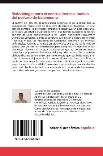 Metodología para el control técnico-táctico del portero de balonmano