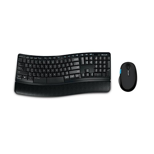 Microsoft – Sculpt Comfort Desktop, Ratón y teclado QWERTY español, Negro