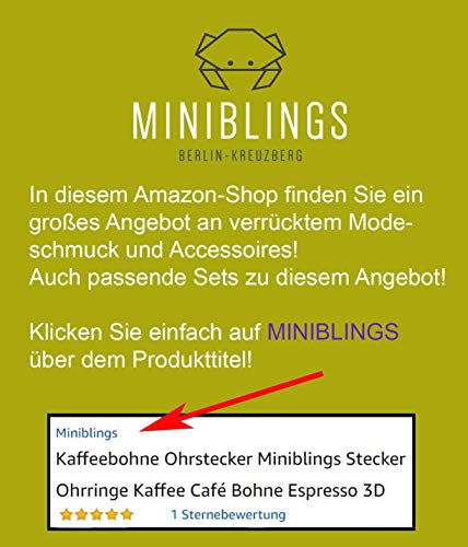 Miniblings Pagan Gemelos de la máquina de Escribir 8 y 6 Cuadrada única