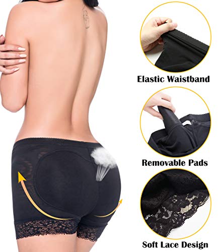 MISS MOLY Mujer Bragas Braguitas Relleno Embellecer Cadera Lencería Pantalones de Seguridad Control Panties Shapewear Enhancer Hip Booty