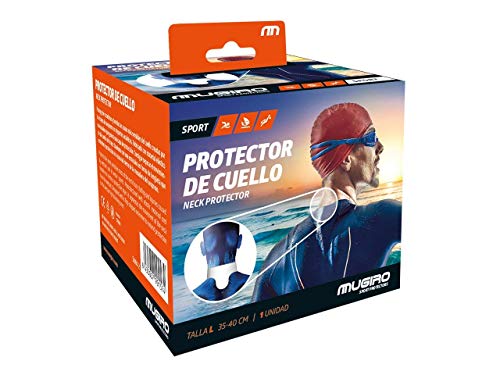 Mugiro Protector de Cuello Trajes de Neopreno - Negro - Talla L (35-40cm)