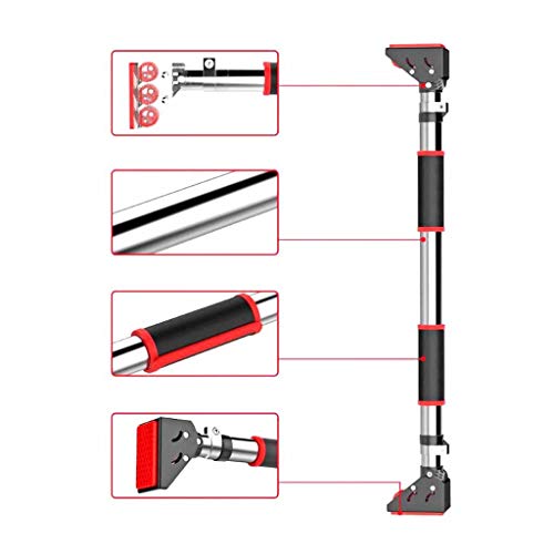 Musculación Pull-ups Barras horizontales de la Puerta Punch-Libre en el Interior Pull-ups Barras de Pared Colgantes Marco de la Puerta Deportes Equipos de Gimnasia (Color : Silver, Size : 130-175cm)