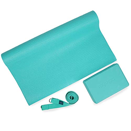 Myga Yoga Starter Kit, Unisex Adulto, Turquesa, 150705 cm