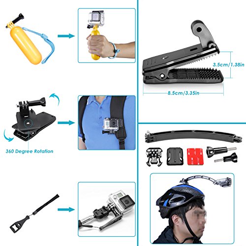 Neewer 50-en-1 Accesorios de Cámara de Acción Kit para GoPro 8 GoPro Hero 7 6 5 4 Hero Session 5 Apeman DJI OSMO Action SJ6000 DBPOWER AKASO VicTsing Rollei Lightdow Campar