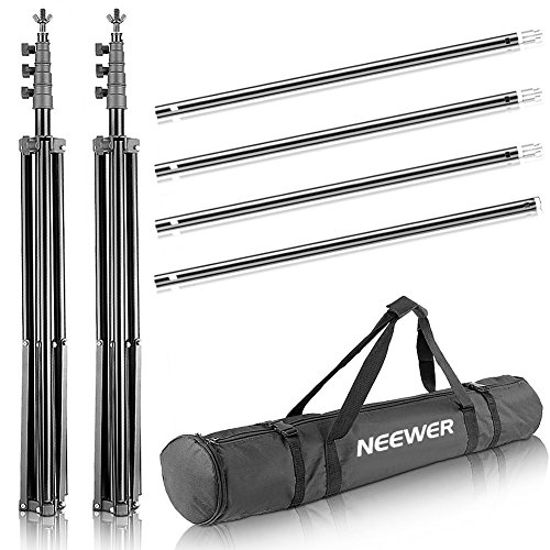 Neewer Set para Estudio fotográfico y producción de vídeo, Sistema de Soporte de 2,6 m x 3 m con Fondos, reflectores Tipo Paraguas y softbox de 800 W y 5500 K