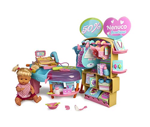 Nenuco- Boutique, muñeca bebé con Tienda de Ropa de Juguete (Famosa 700015835)