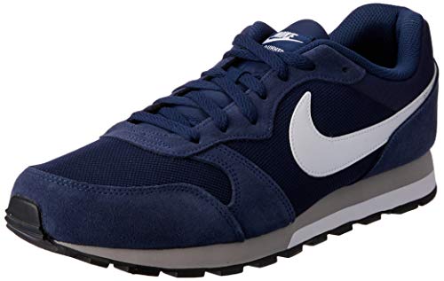 Nike Md Runner 2 - Zapatillas de correr para Hombre, Azul Marino (Azul Marino/Blanco/Gris), 43 EU