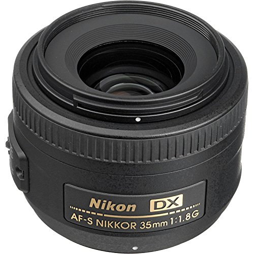 Nikon AF-S DX Nikkor 35 mm f/1.8 G - Objetivo para montura F, distancia focal fija 52.5 mm, apertura f/1.8G, negro - Versión Europea