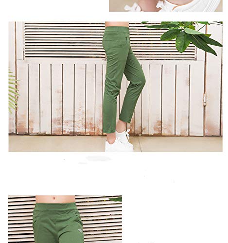 NOBRAND - Pantalones de verano para mujer de mediana edad y edad avanzada Verde verde XXL