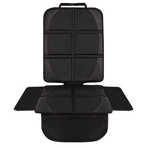 NWOUIIAY Protectores de Asiento para Coche Impermeable Antideslizante con Organizador Bolsillos para los Asientos de Coche de Bebé Fácil de Limpiar y Arreglar Negro