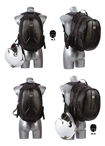 OG Online&Go Getaway Mochila Moto Impermeable, Hombre, Rígida, Gran Capacidad, Expandible 35L/45L, Bolsa Porta-Casco Motorista, Correa Casco, Antirrobo, Reflectante, USB, Portátil