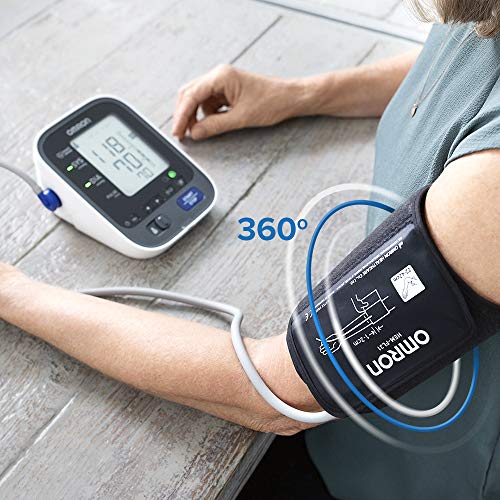 OMRON M7 Intelli IT - Tensiómetro de brazo, Bluetooth, aplicación OMRON Connect para móviles, tecnología Intelli Wrap Cuff