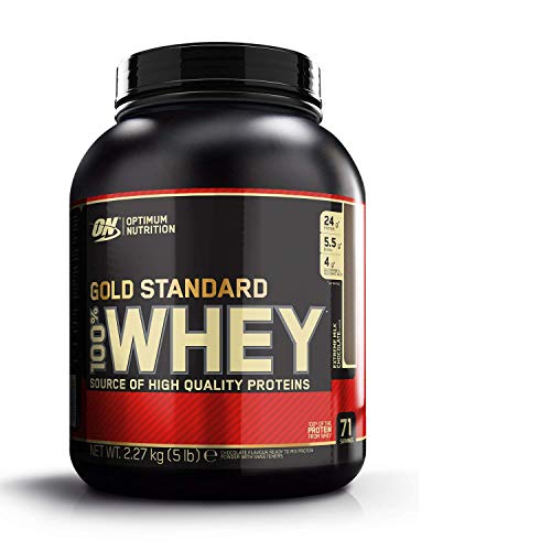 Optimum Nutrition ON Gold Standard 100% Whey Proteína en Polvo Suplementos Deportivos, Glutamina y Aminoacidos, BCAA, Extremo Chocolate con Leche, 71 porciones, 2.27 kg, Embalaje puede variar