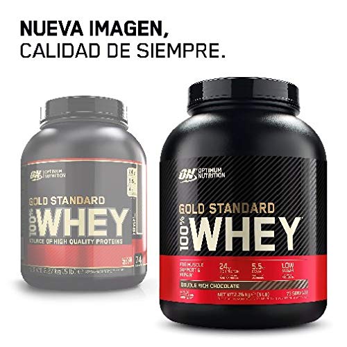 Optimum Nutrition ON Gold Standard 100% Whey Proteína en Polvo Suplementos Deportivos, Glutamina y Aminoacidos, BCAA, Extremo Chocolate con Leche, 71 porciones, 2.27 kg, Embalaje puede variar