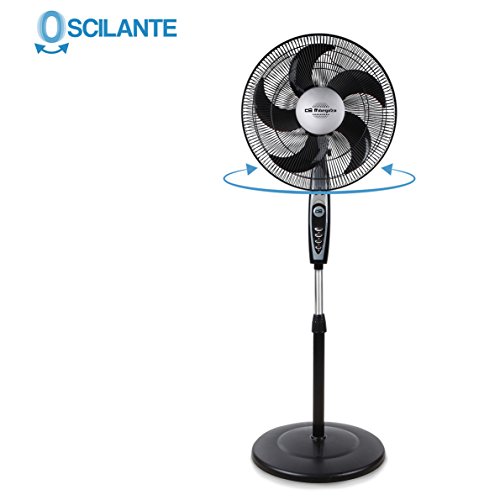 Orbegozo SF 0149 - Ventilador de pie con 5 aspas, 3 velocidades, 60 W de potencia, 40 cm de diámetro y diseño en color gris y negro