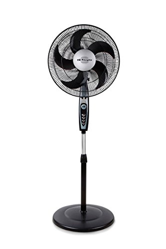 Orbegozo SF 0149 - Ventilador de pie con 5 aspas, 3 velocidades, 60 W de potencia, 40 cm de diámetro y diseño en color gris y negro