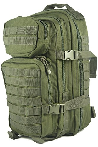 Pack de asalto MOLLE táctico con mochila de patrulla 36L, Verde oliva