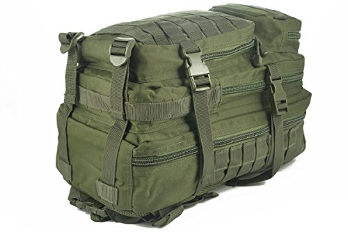 Pack de asalto MOLLE táctico con mochila de patrulla 36L, Verde oliva