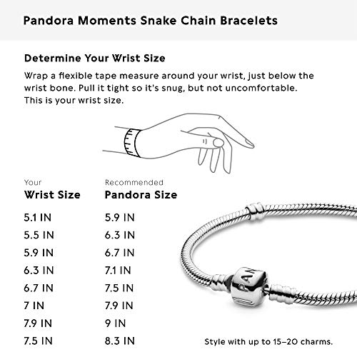 PANDORA 590702HV Moments - Pulsera de Plata de Ley 925 con Cierre de Cuentas, para Mujer