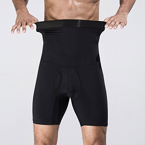 Panegy - Hombre Faja para Lumbares Calzoncillos Boxer sin Costura con Faja Reductora Moldeadora Body para Hombre Adelgazante Cinturón Abdominal - Negro, EU S / Asian label size M (35-60 KG)