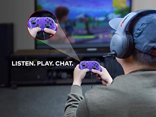 PDP - Mando Pro Faceoff Deluxe + Audio Chat Camo Purpura (Nintendo Switch)