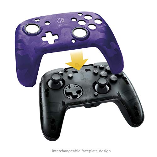 PDP - Mando Pro Faceoff Deluxe + Audio Chat Camo Purpura (Nintendo Switch)