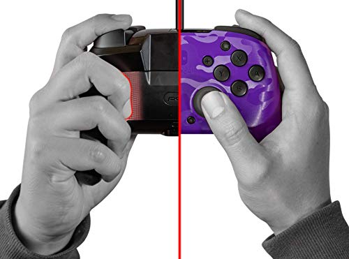 PDP - Mando Pro Faceoff Deluxe + Audio Chat Camo Purpura (Nintendo Switch)