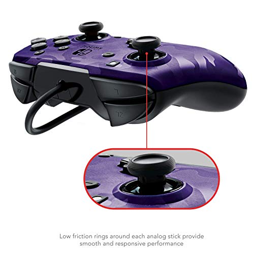 PDP - Mando Pro Faceoff Deluxe + Audio Chat Camo Purpura (Nintendo Switch)