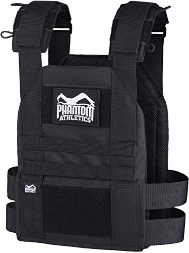 Phantom Athletics - Chaleco para lastre, con distintos pesos, fácil de ajustar, color Chaleco de entrenamiento con placas de peso de 9 kg (20 lb), tamaño talla única