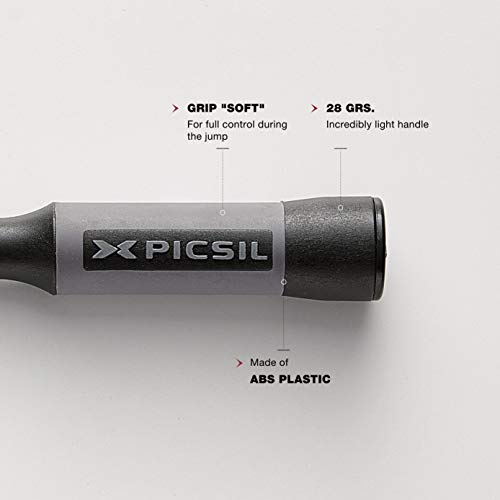 PicSil Sphinx Rope Fabricada en Plástico Resistente y Duradero Cuerda de Saltar Ligera 28grs de Peso Cable Ajustable de 2mm para Alta Velocidad Unisex para Hombre y Mujer Fitness y Crossfit