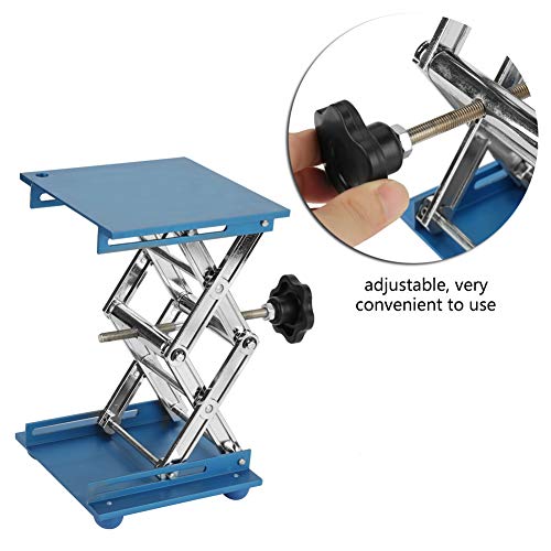 Plataforma Lab, Akozon 5.9x5.9'' Scientific Lab Laboratory Scissor Jack, Plataforma de elevación de laboratorio de acero inoxidable Stand Rack Scissor Lab-Lift Lifter