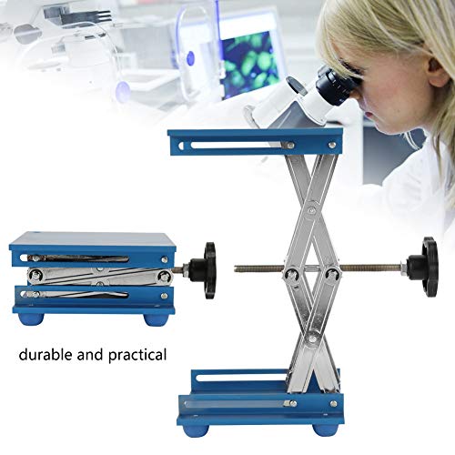 Plataforma Lab, Akozon 5.9x5.9'' Scientific Lab Laboratory Scissor Jack, Plataforma de elevación de laboratorio de acero inoxidable Stand Rack Scissor Lab-Lift Lifter