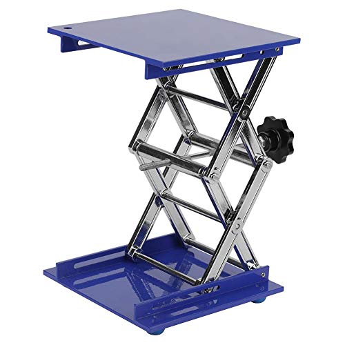 Plataforma Lab, Akozon 7.9x7.9'' Scientific Lab Laboratory Scissor Jack, Plataforma de elevación de laboratorio de acero inoxidable Stand Rack Scissor Lab-Lift Lifter