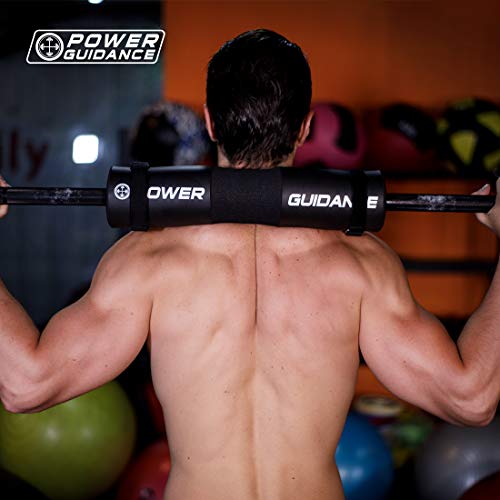 POWER GUIDANCE Barbell Squat Pad Protectora del Cuello y del Hombro Ideal para Squats, Lunges, Hip Thrusts, Levantamiento de Pesas y más