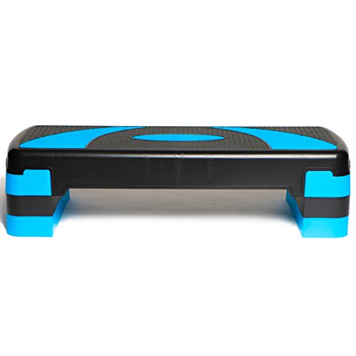 PRISP Step para Fitness 78 cm; Ajustable en 3 Alturas (10/15/20cm); Stepper Aerobic para su Gimnasio en casa; 78 x 28 cm