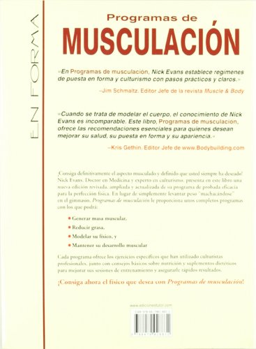 PROGRAMAS DE MUSCULACIÓN: NUEVA EDICICIÓN AMPLIADA Y ACTUALIZADA (En Forma (tutor))