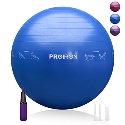 PROIRON Pelota de Pilates 55cm Fitball Pilates Pelota Embarazo (Azul)