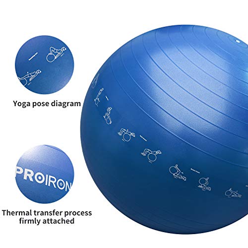 PROIRON Pelota de Pilates 65cm Fitball Pilates Pelota Embarazo (Claro)