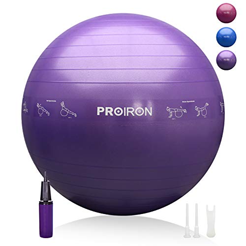 PROIRON Pelota de Pilates 65cm Fitball Pilates Pelota Embarazo (Púrpura)