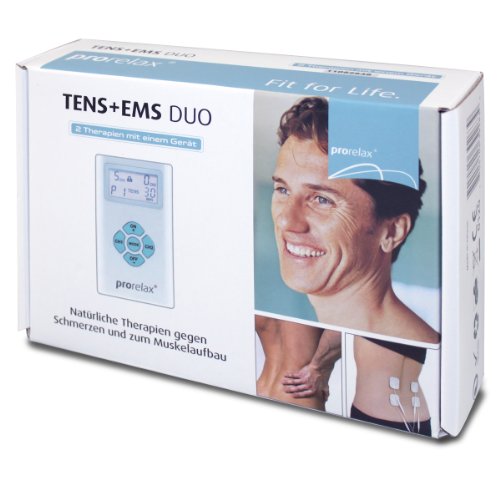 prorelax TENS+EMS DUO - Electroestimulador, 2 terapias con un aparato