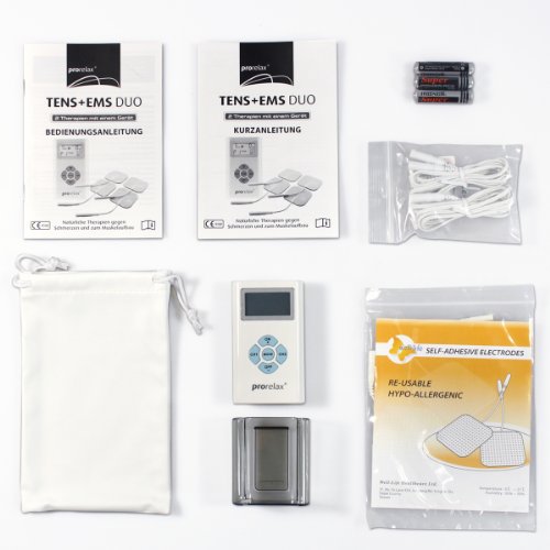 prorelax TENS+EMS DUO - Electroestimulador, 2 terapias con un aparato