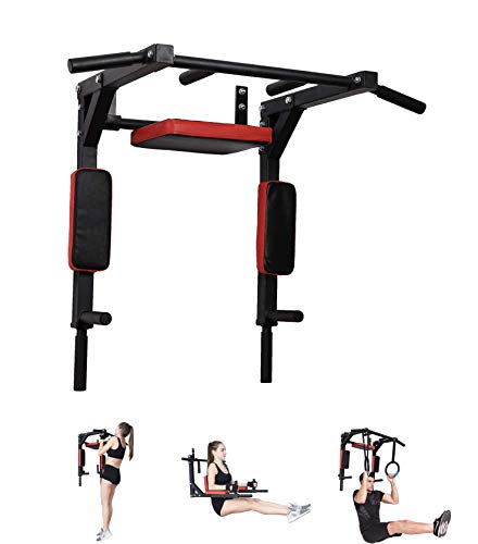 Pull up Fitness - Barra Dominadas Pared - Pull Up Bar - Barra de Dominadas Multifuncional - Barra para Dominadas Multiagarre - Maquina de Dominadas - Aparato Estacion Fondos Flexiones Pull Up Bar