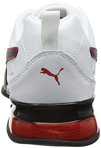 PUMA Leader VT SL, Zapatillas para Correr de Carretera Unisex-Adulto, Blanco White Black/Flame Scarlet, 44.5 EU