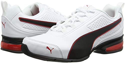 PUMA Leader VT SL, Zapatillas para Correr de Carretera Unisex-Adulto, Blanco White Black/Flame Scarlet, 44.5 EU