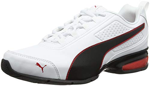 PUMA Leader VT SL, Zapatillas para Correr de Carretera Unisex-Adulto, Blanco White Black/Flame Scarlet, 44.5 EU