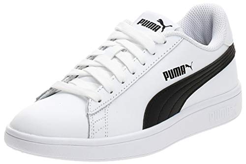 PUMA Smash V2 L, Zapatillas Unisex-Adulto, Blanco White Black, 41 EU