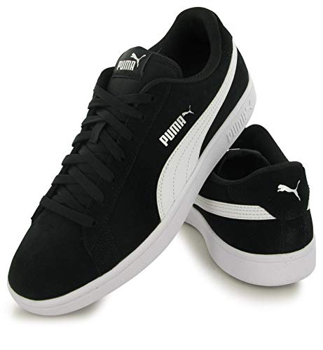 PUMA Smash V2, Zapatillas Unisex-Adulto, Negro Black White Silver, 41 EU