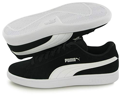 PUMA Smash V2, Zapatillas Unisex-Adulto, Negro Black White Silver, 41 EU