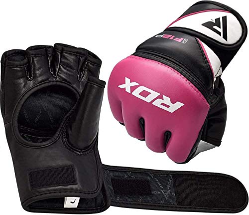 RDX MMA Guantes Maya Cuero Lucha Libre Sparring Artes Marciales Guantillas Entrenamiento Grappling